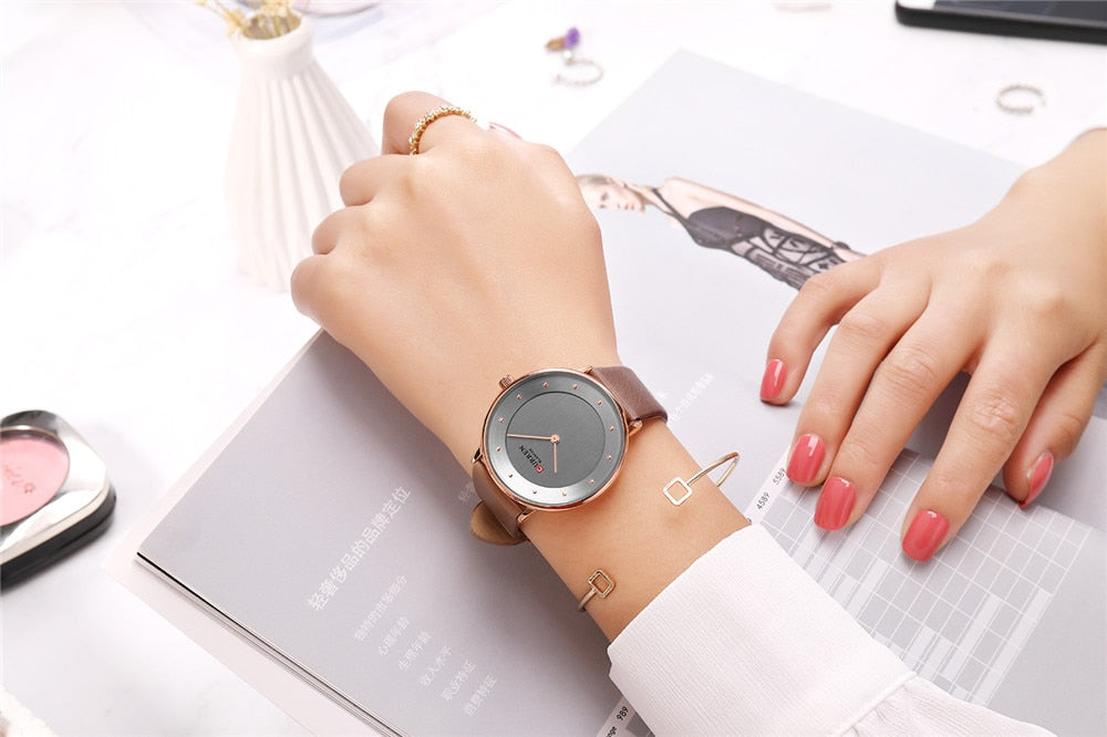 YSYH Watches Women Leather Analog Quartz Wristwatch Charm Ladies Dress Watch Romantic Gift Female Clock 9033 Relogios Feminino