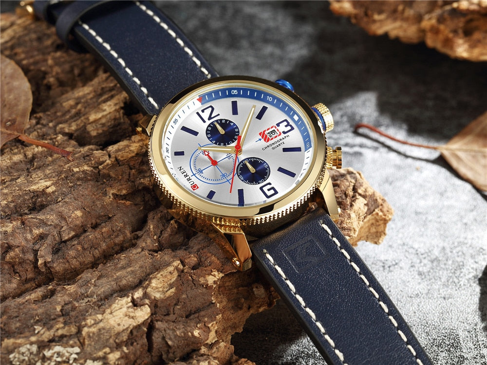 Watch Brand  Leather Quartz Wristwatch For Man  YSYH  Men's Water Resistant