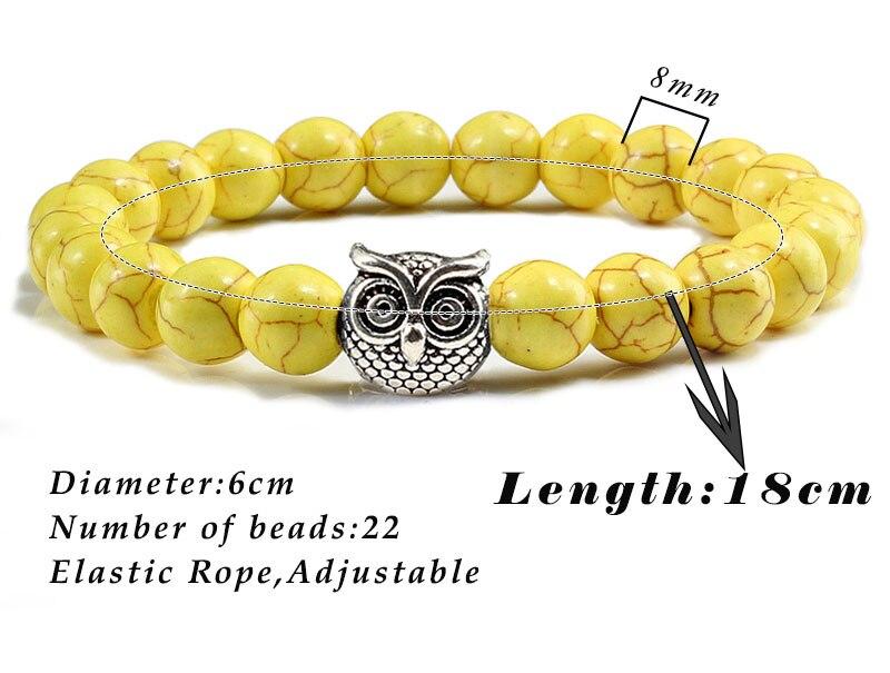 Sliver Owl Turquoises Bracelet-Bracelet-Rossny