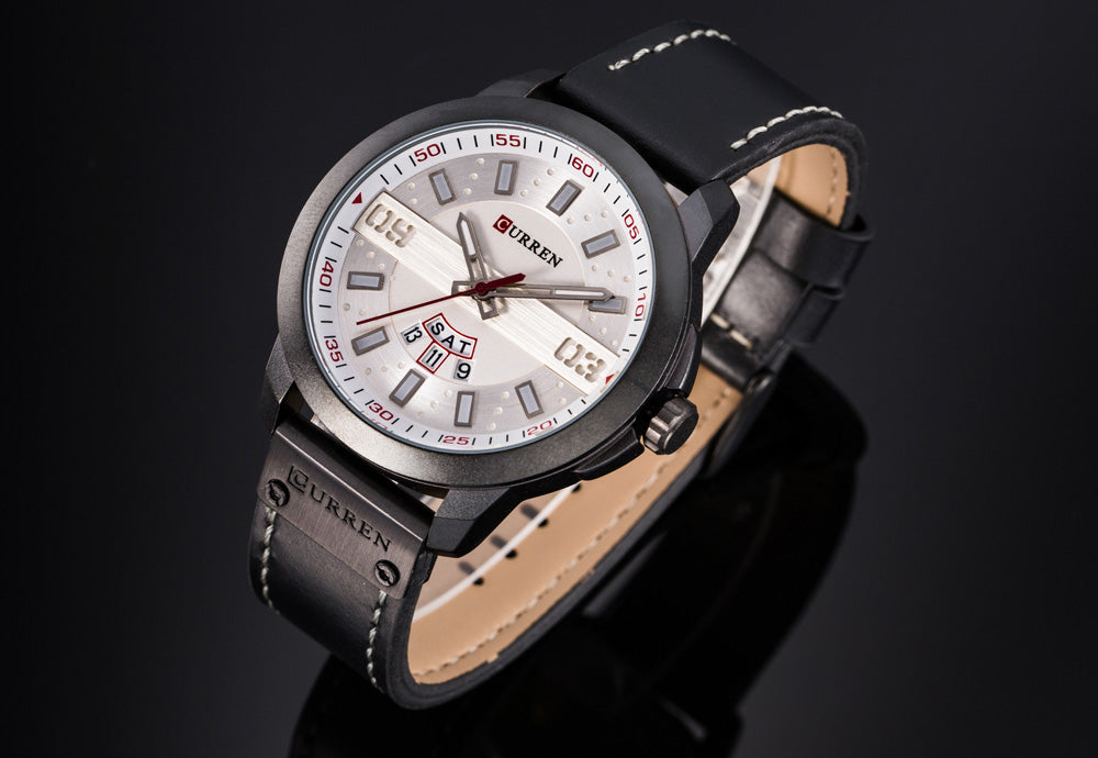YSYH Men Watches Display Date Week Quartz Wristwatch  Male Clock