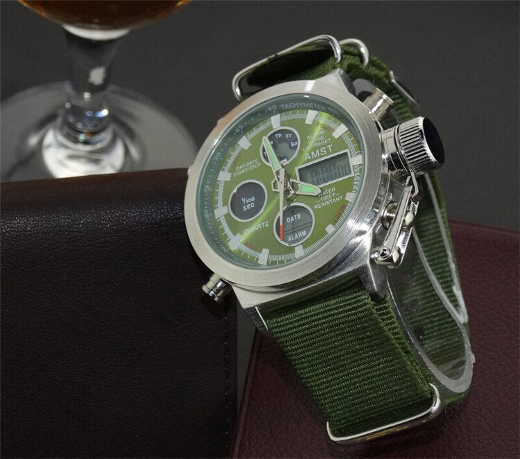 YSYH Wrangler Series Men's Watch 50 Meter Dive Leather Strap Military Watch Men's Waterproof Sports Quartz Alarm Clock  New