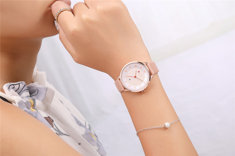 YSYH Date Quartz Women's Watch Ultra Thin Leather Ladies Dress Wristwatch Simple Digital Female Clock Reloj Mujer