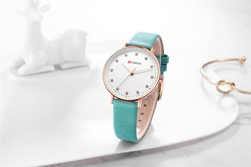 YSYH Fashion Leather Ladies Watches Analog Quartz Female Clock Luxury Women Rhinestone Watches Valentine Gifts