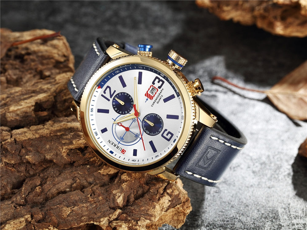 Watch Brand  Leather Quartz Wristwatch For Man  YSYH  Men's Water Resistant