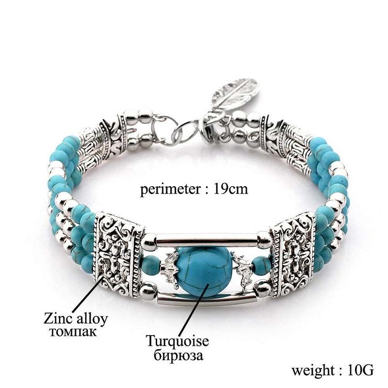 Bohemian Turquoise female bracelet jewelry-Bracelet-Rossny