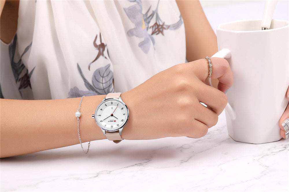 YSYH Date Quartz Women's Watch Ultra Thin Leather Ladies Dress Wristwatch Simple Digital Female Clock Reloj Mujer