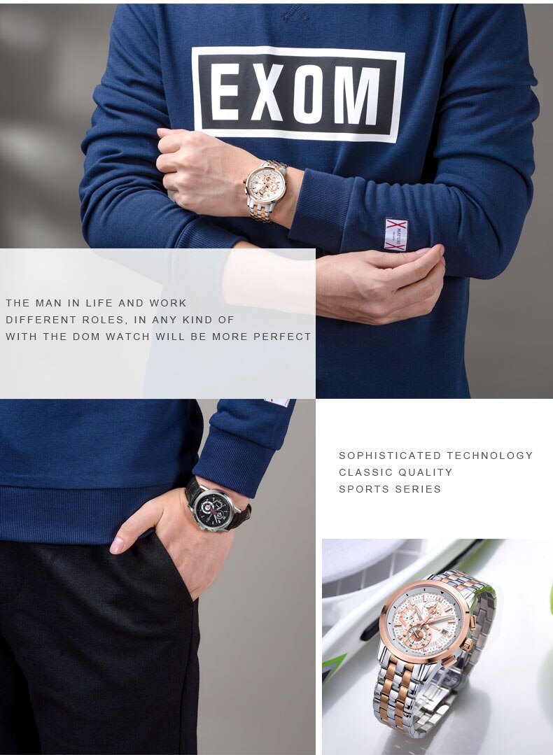 YSYH High quality Movement Men's Sports Waterproof Watch Stopwatch countdown Calendar Multi-function Casual Quartz Wristwatch