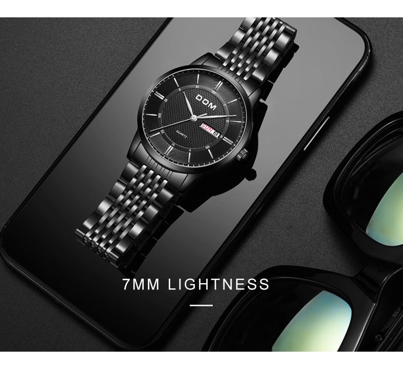 YSYH Men's Watches Ultra-thin Business Casual Leather Wrist Watch Calendar Display Waterproof  Multi-function Quartz Clock