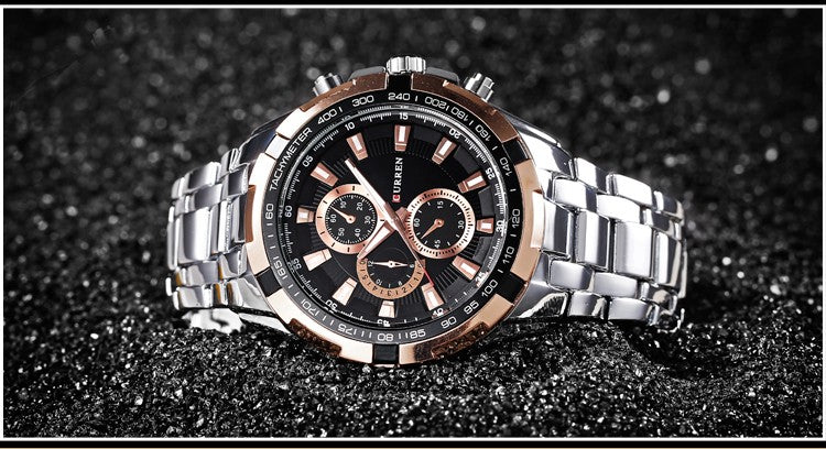 YSYH Watches Men  Luxury &Casual Quartz Male Wristwatches Classic Analog Sports Steel Band Clock Relojes