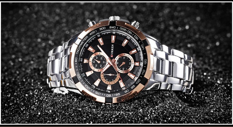 YSYH  Men Watches Analog Sport Clock Full Steel Waterproof Wrist Watch For Men   Male Clock