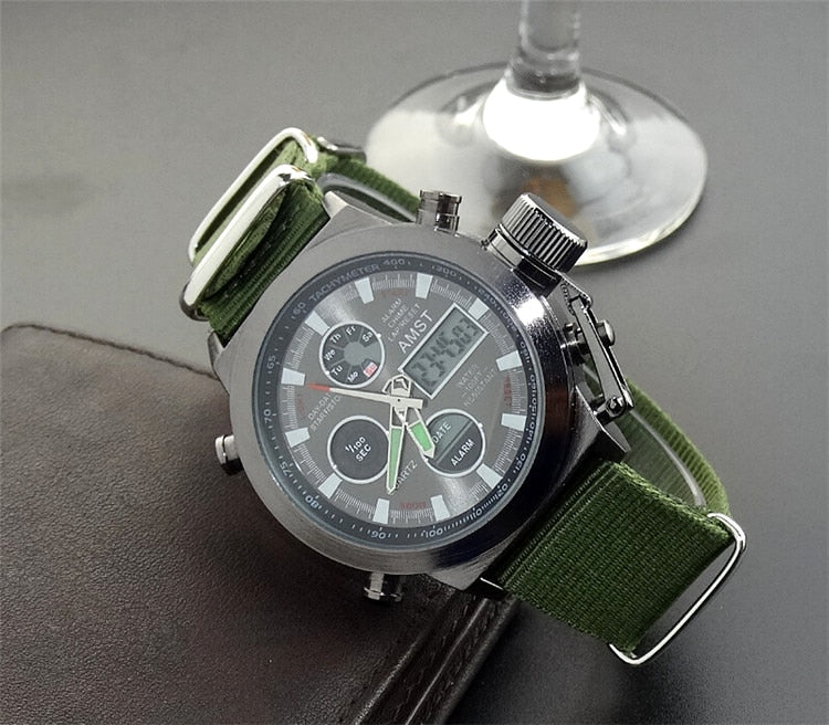 YSYH Wrangler Series Men's Watch 50 Meter Dive Leather Strap Military Watch Men's Waterproof Sports Quartz Alarm Clock  New