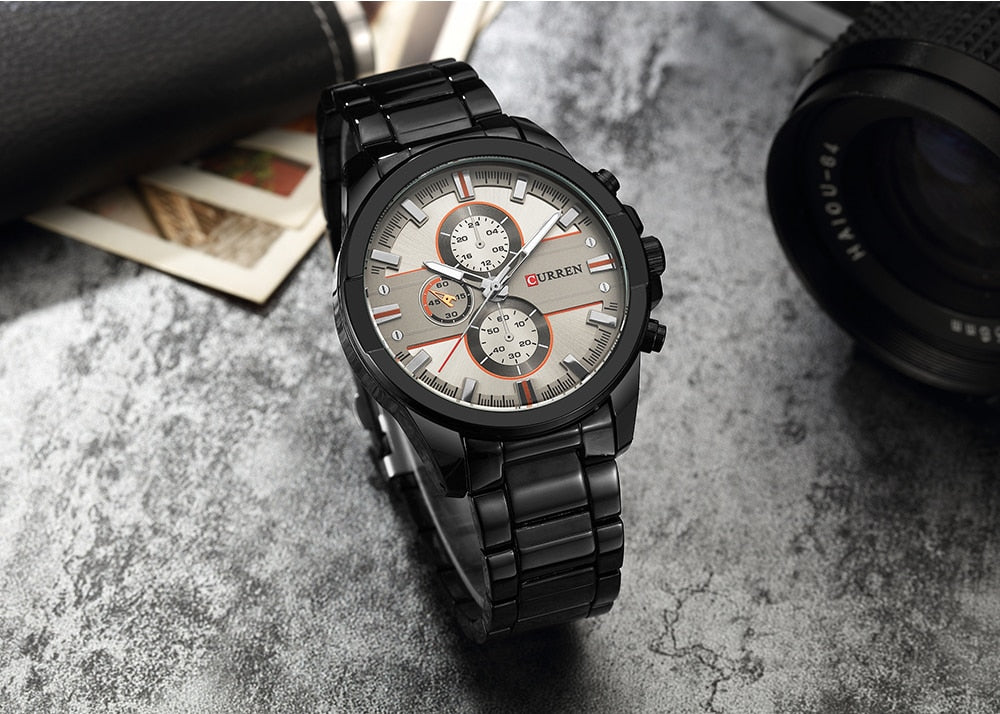 YSYH Luxury Casual Men Watches Military Quartz Male Wristwatch Stainless Steel Waterproof   Montre Homme