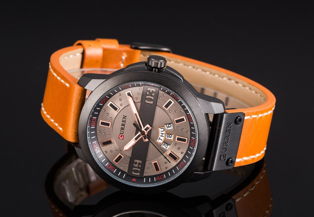YSYH Men Watches Display Date Week Quartz Wristwatch  Male Clock