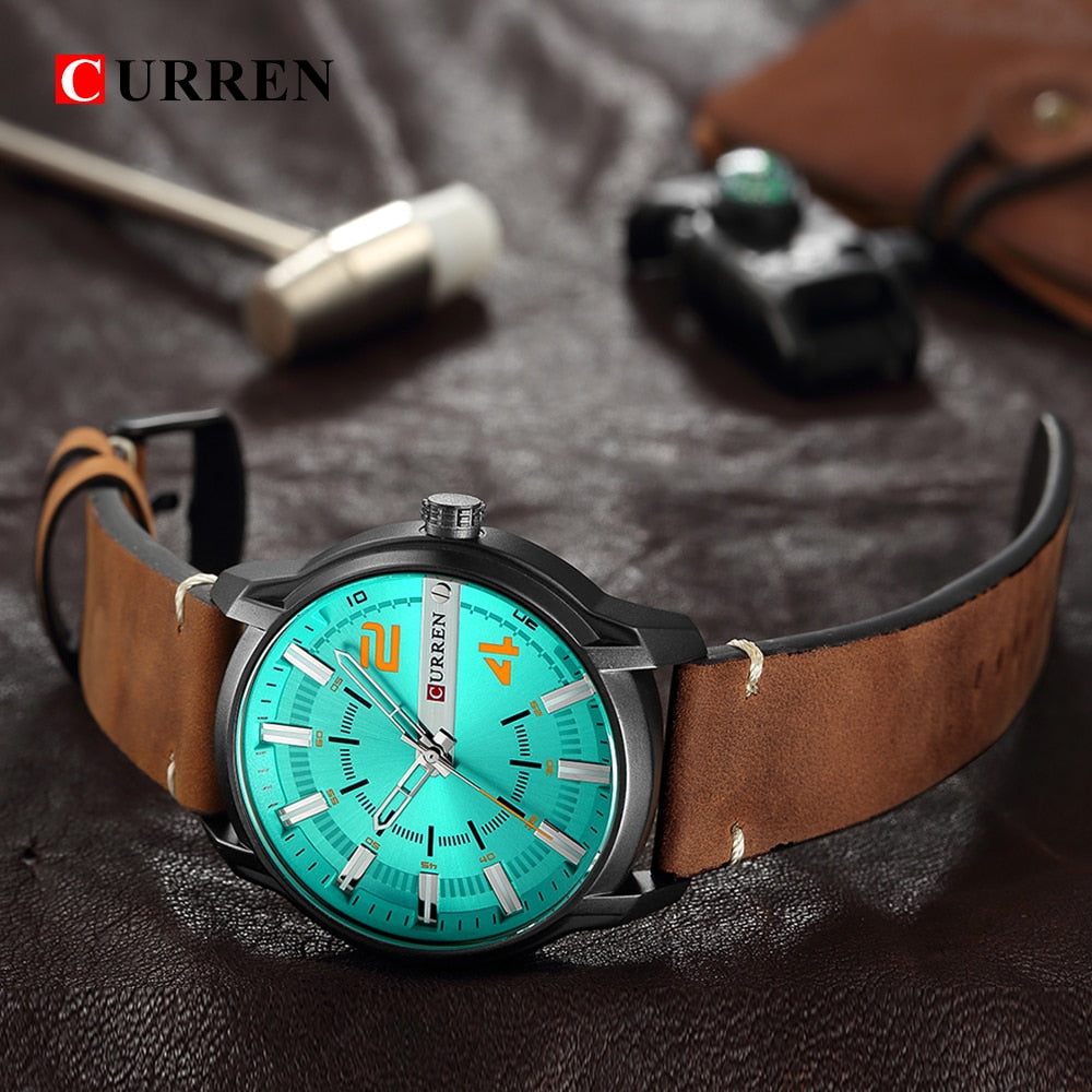 Casual Analog Quartz Wrist Watch YSYH  High Quality Leather Strap Man Clock Water Resistant Relojes Hombre