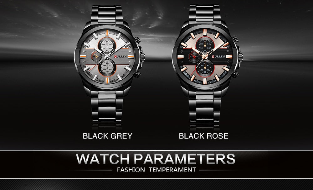 YSYH Luxury Casual Men Watches Military Quartz Male Wristwatch Stainless Steel Waterproof   Montre Homme
