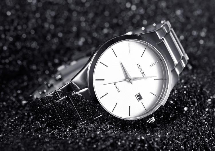YSYH Luxury Classic  Men Watches Display Date Quartz-watch Male Wristwatch Full Steel Clock