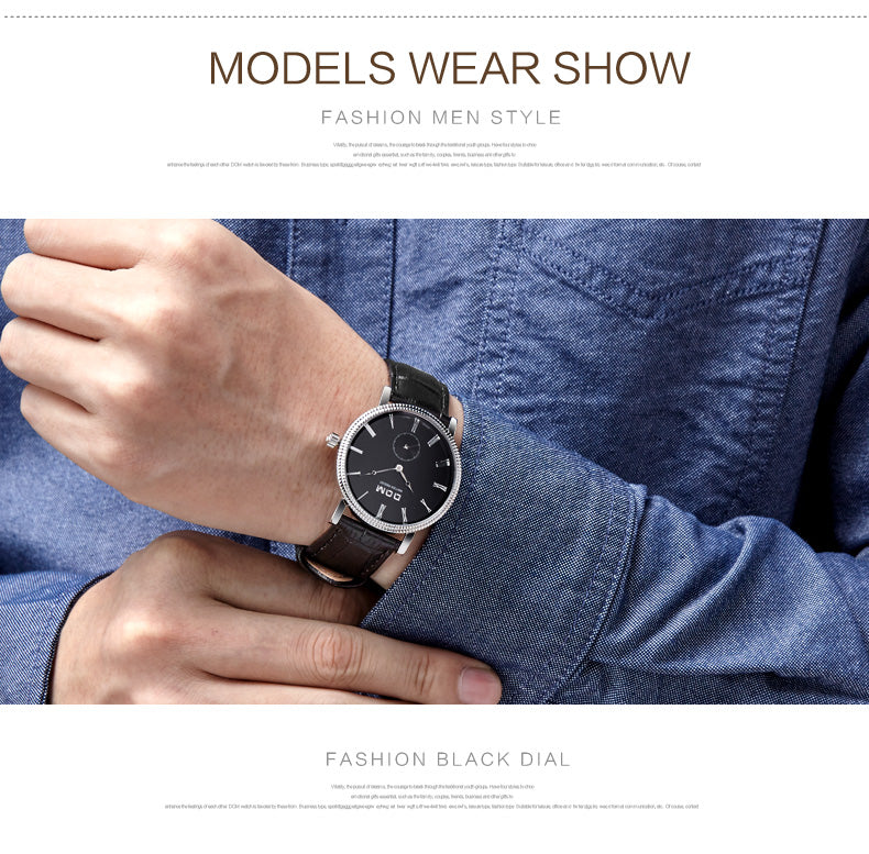 YSYH Luxury Business Casual Watch Male Retro Style Independent Stopwatch High Quality Movement Quartz Qolok Men 6mm Ultra-thin
