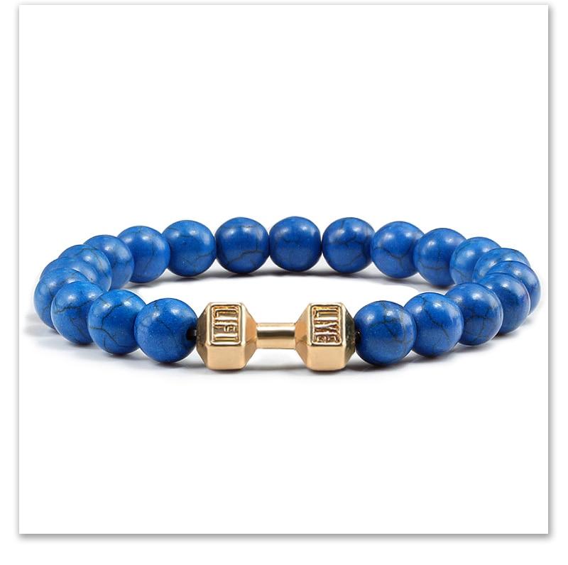 Turquoises Green Blue Beads Dumbbell Bracelets-Bracelet-Rossny