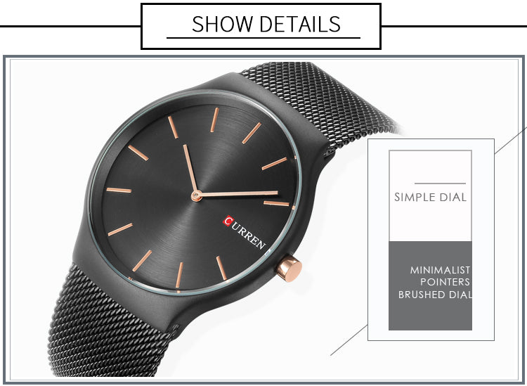 YSYH Luxury Brand  Simple Men Watches Full Steel Quartz Men's Wristwatch Montre Homme Reloj