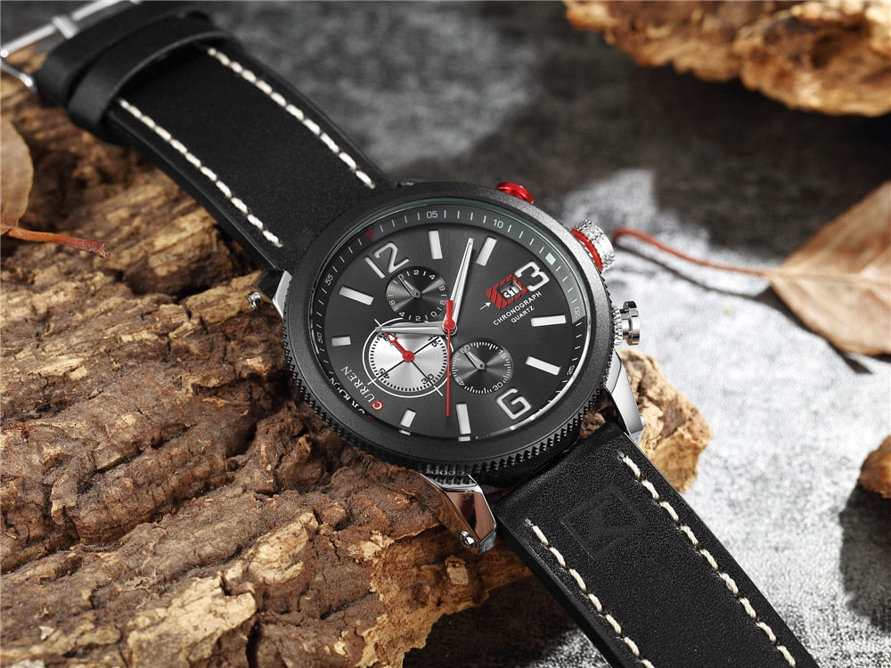 Watch Brand  Leather Quartz Wristwatch For Man  YSYH  Men's Water Resistant