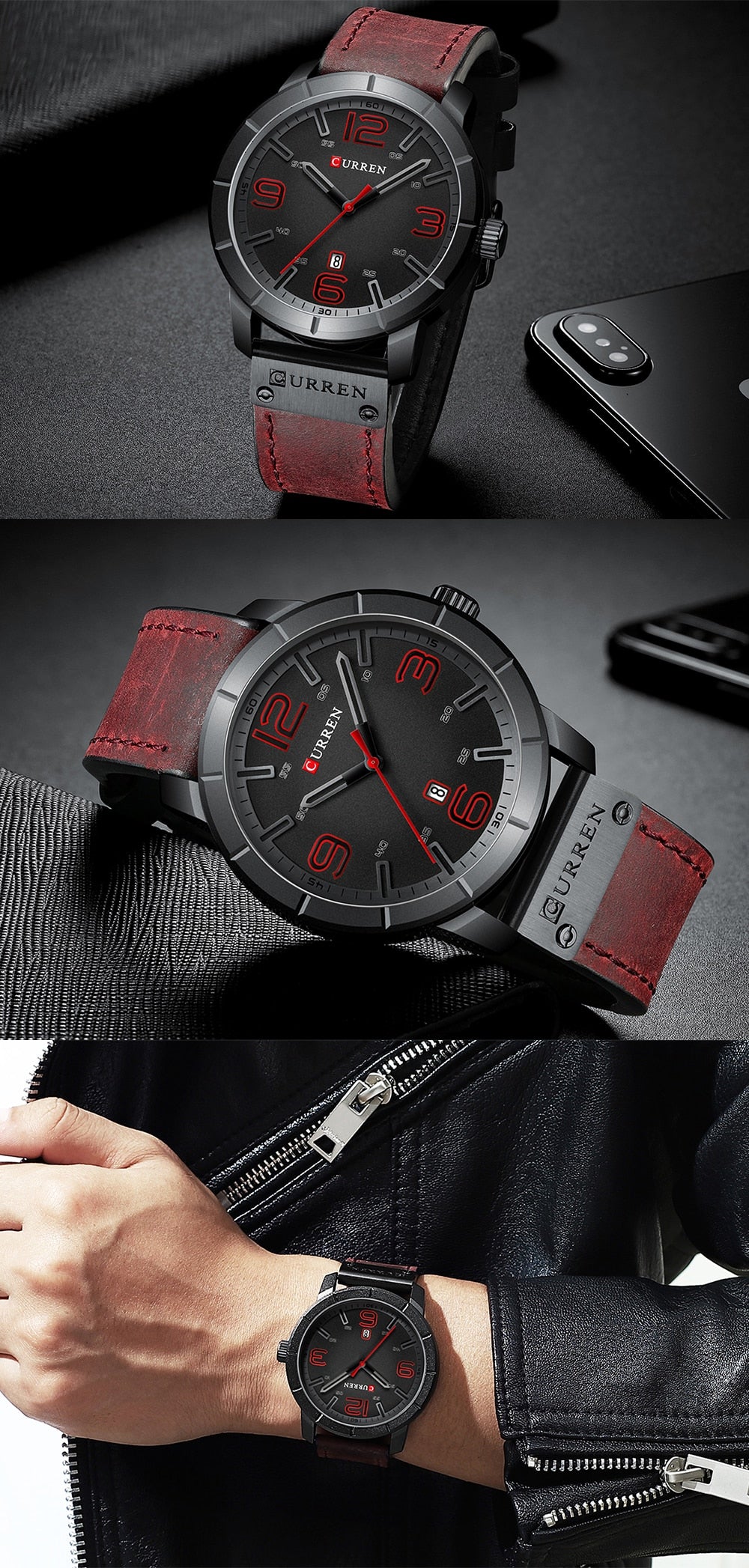 YSYH Quartz Wrist Watch Men Watches Luxury Leather Wristwatch For Male Clock
