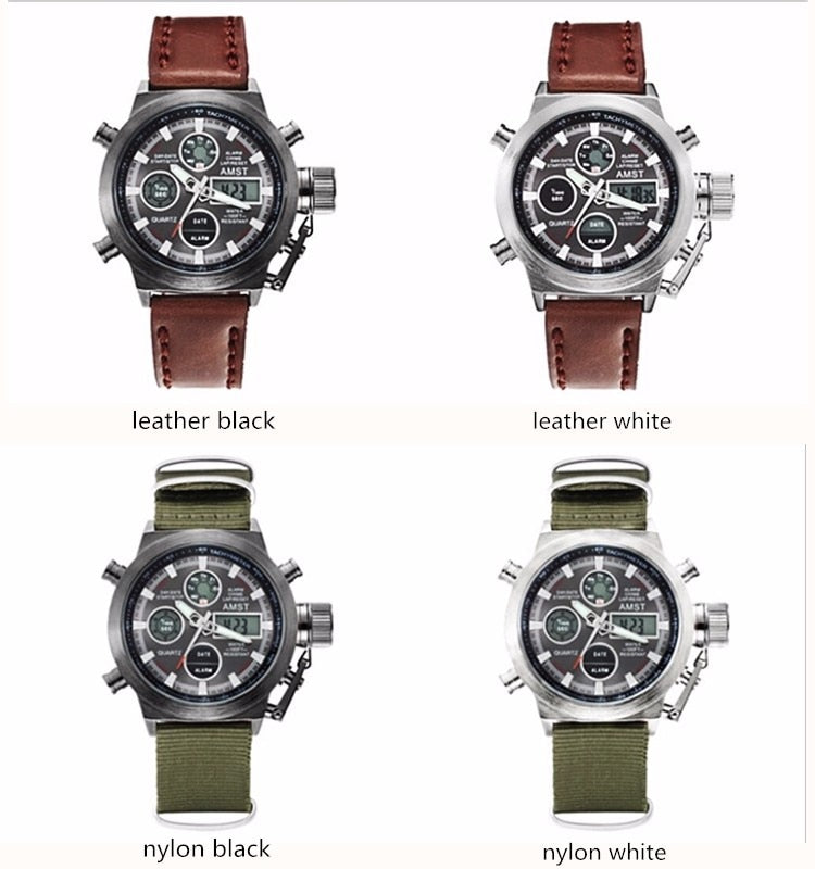 YSYH Wrangler Series Men's Watch 50 Meter Dive Leather Strap Military Watch Men's Waterproof Sports Quartz Alarm Clock  New