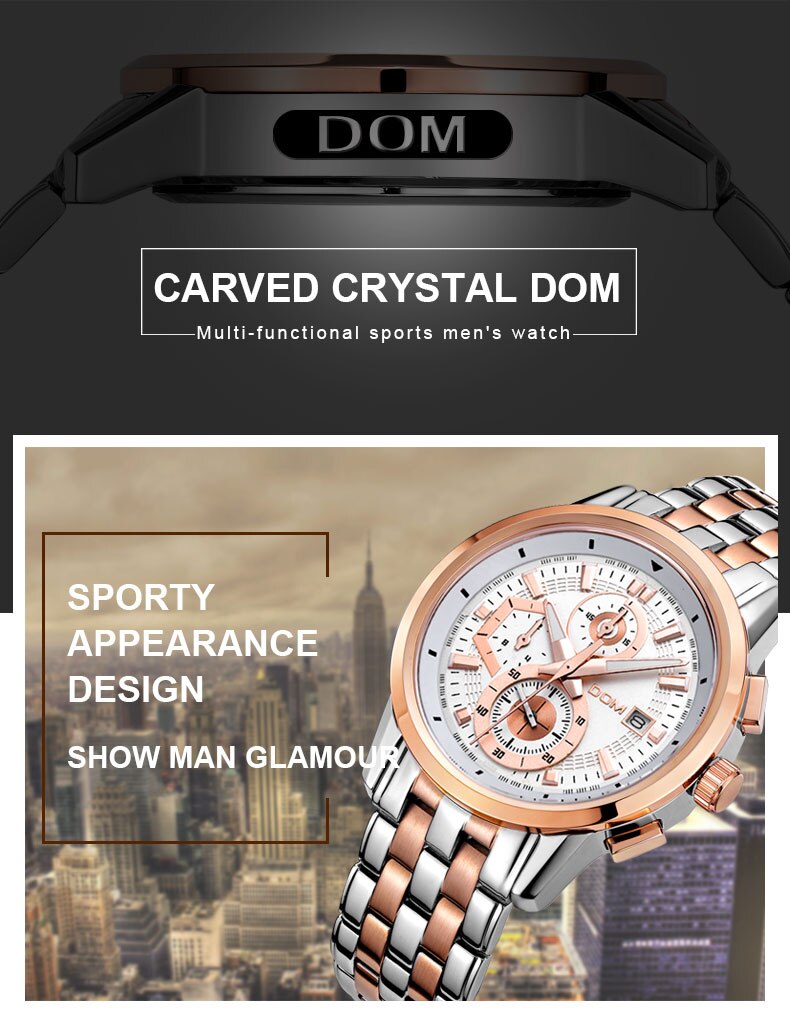 YSYH High quality Movement Men's Sports Waterproof Watch Stopwatch countdown Calendar Multi-function Casual Quartz Wristwatch