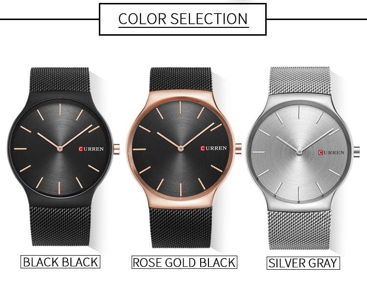 YSYH Fashion Business Men Watches Ultra-thin Male Clock Analog Quartz Sports Steel Waterproof Wristwatch