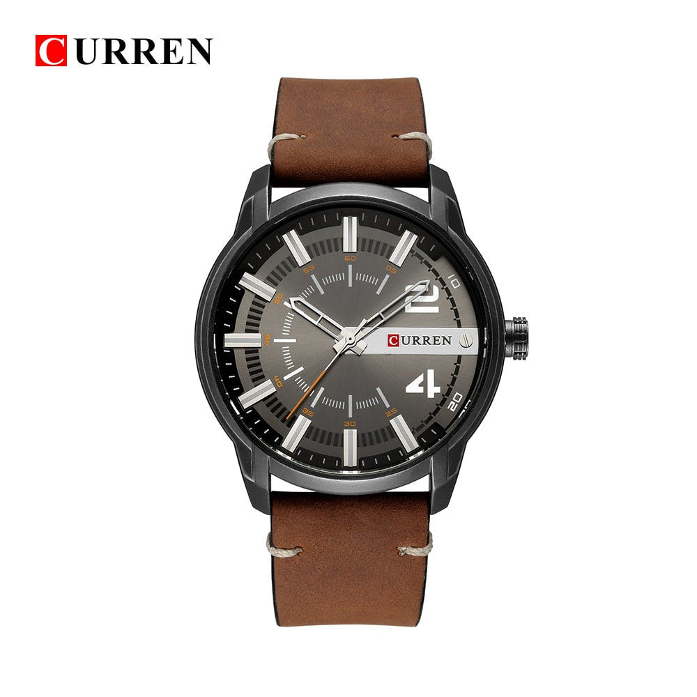 Casual Analog Quartz Wrist Watch YSYH  High Quality Leather Strap Man Clock Water Resistant Relojes Hombre