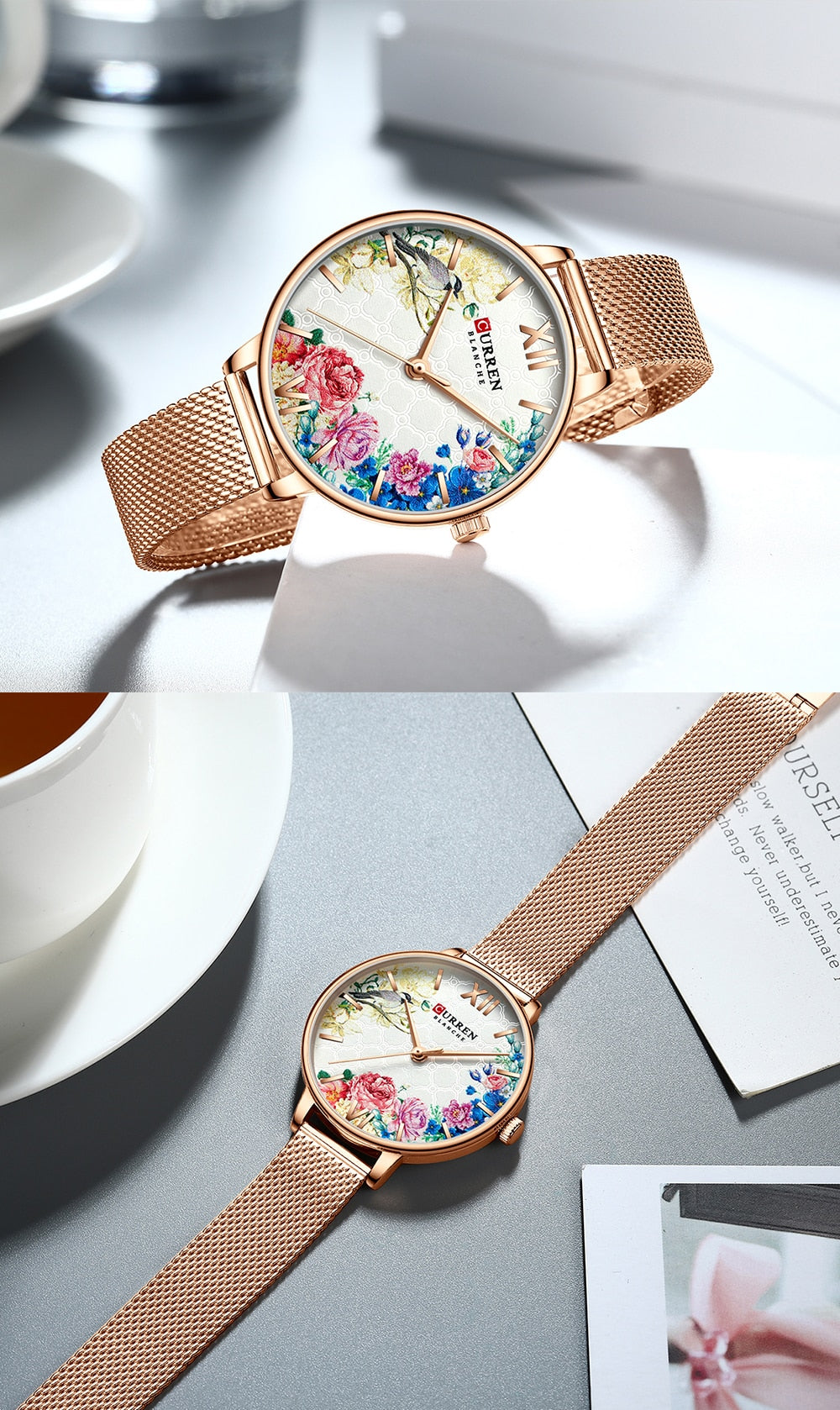 YSYH White Leather Watch for Women Watches Fashion Flower Quartz Wristwatch Female Clock Reloj Mujer Charms Ladies Gift