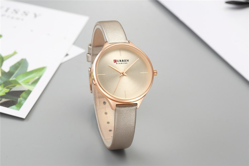 YSYH Ladies Watches Minimalist Wrist Watch for Women Casual Fashion Leather Strap Quartz Female Clock Simple Classy Watch