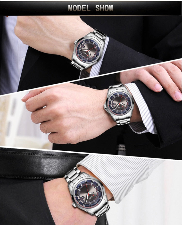 YSYH  Casual Men Watches Display Date Army Military Quartz Male Clock Waterproof Wristwatch