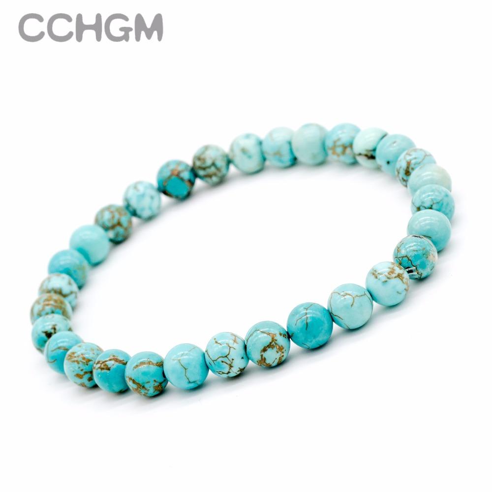 Natural Turquoises stone beads bracelets-Bracelet-Rossny