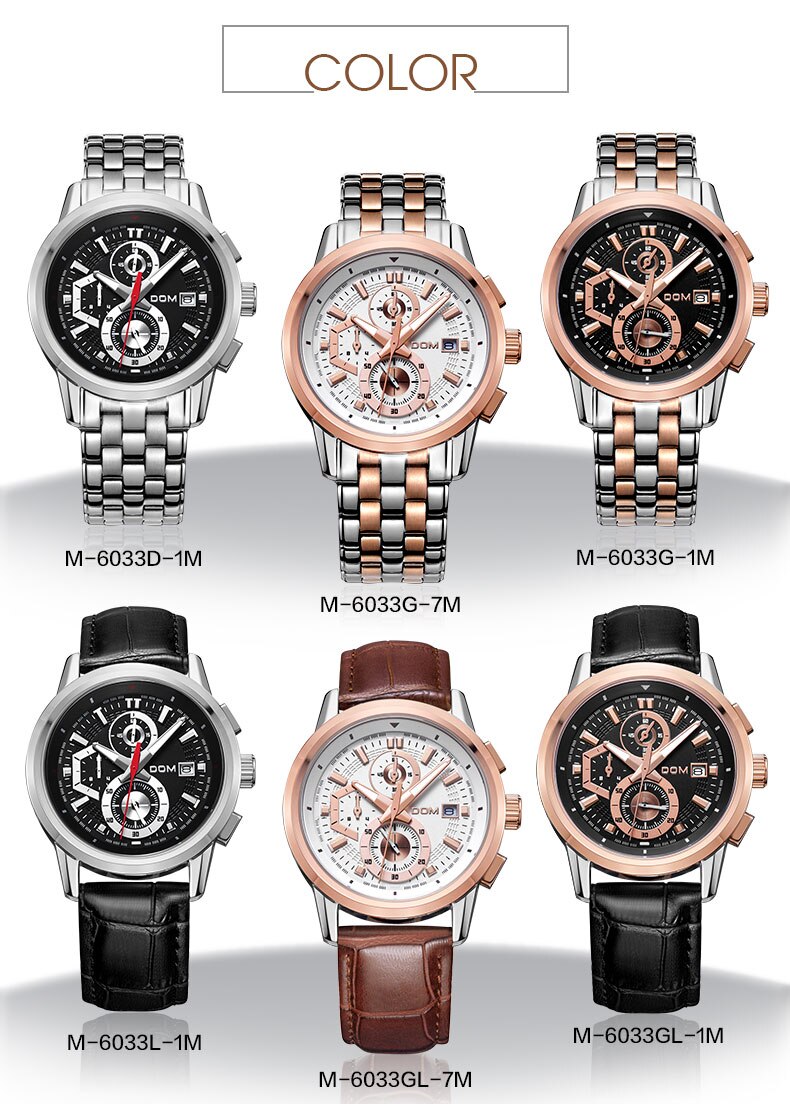 YSYH High quality Movement Men's Sports Waterproof Watch Stopwatch countdown Calendar Multi-function Casual Quartz Wristwatch