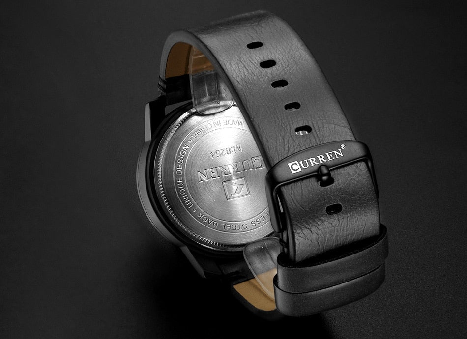 YSYH Leather Strap Quartz-Watches Sport Men's Wristwatch Calendar Casual Male Clock