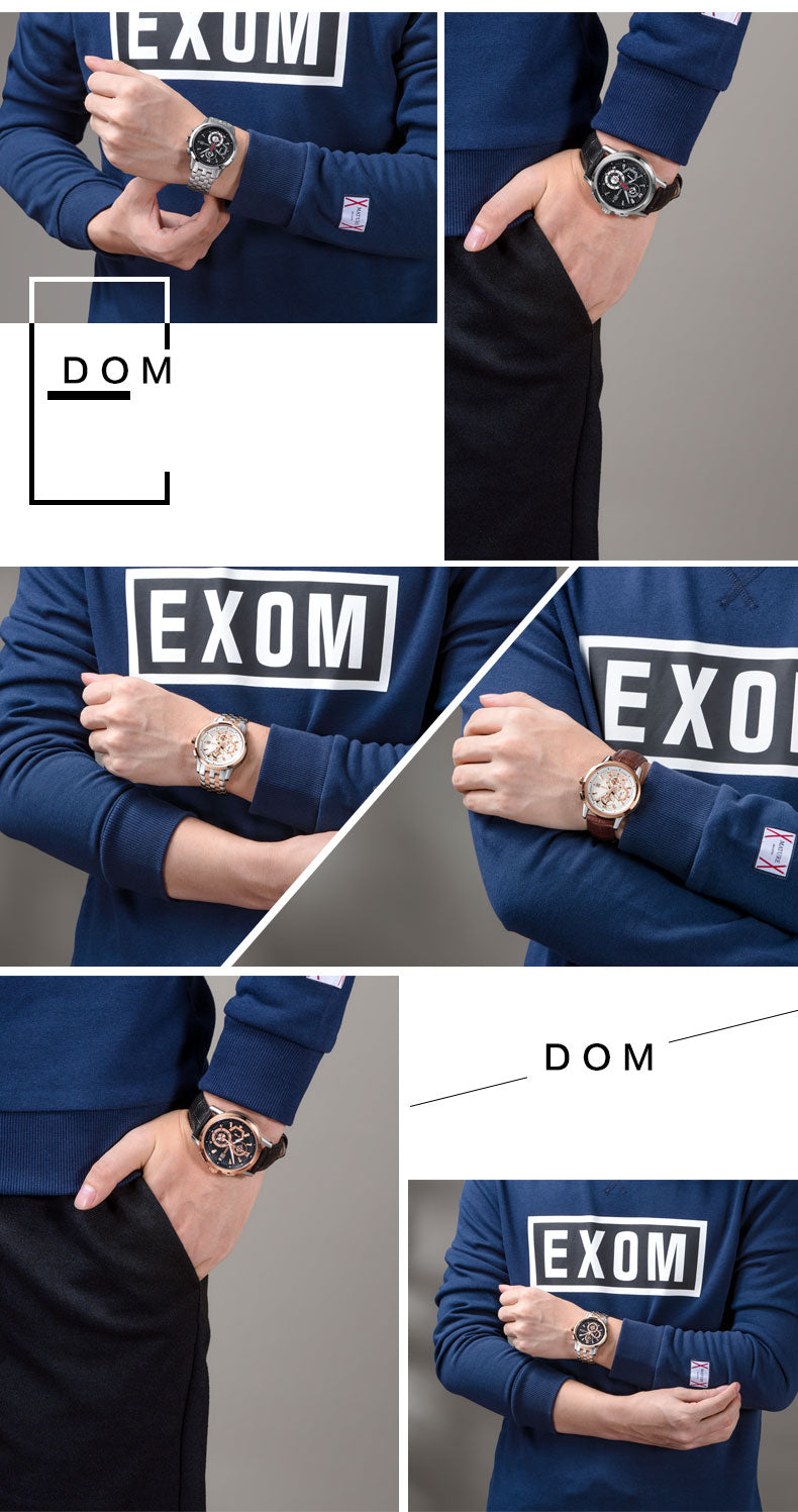 YSYH High quality Movement Men's Sports Waterproof Watch Stopwatch countdown Calendar Multi-function Casual Quartz Wristwatch