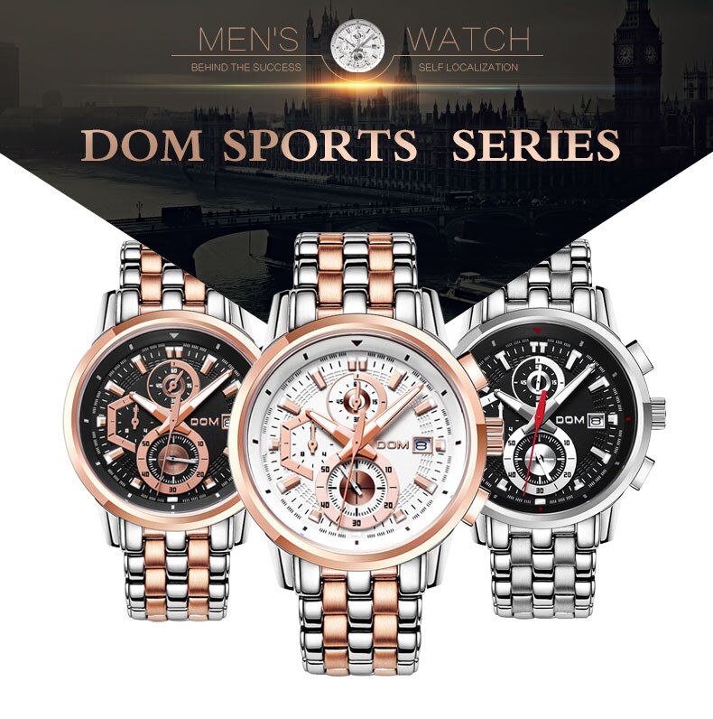 YSYH High quality Movement Men's Sports Waterproof Watch Stopwatch countdown Calendar Multi-function Casual Quartz Wristwatch