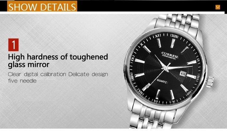 YSYH New Watches Fashion Simple style Calendar Casual Business Men Wristwatch Full Steel Quartz Male Clock Waterproof Watch