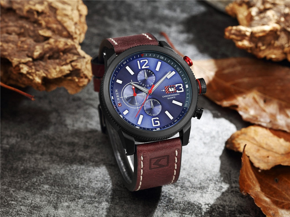 Watch Brand  Leather Quartz Wristwatch For Man  YSYH  Men's Water Resistant