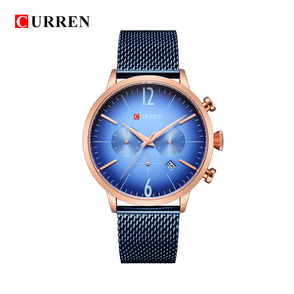 YSYH Mens Sport Watches Creative Design Chronograph Quartz Wristwatch Steel Band Date Clock