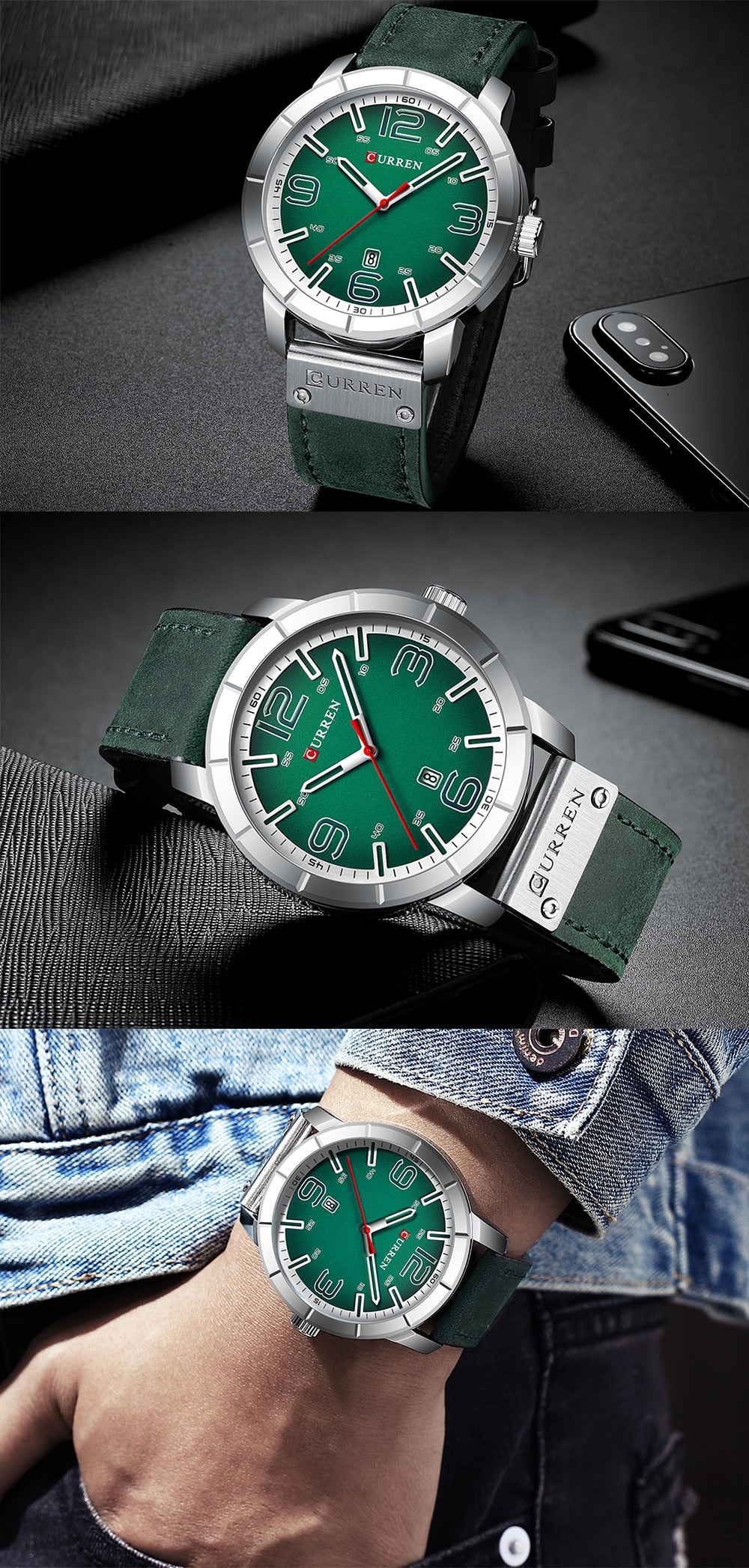 YSYH Quartz Wrist Watch Men Watches Luxury Leather Wristwatch For Male Clock