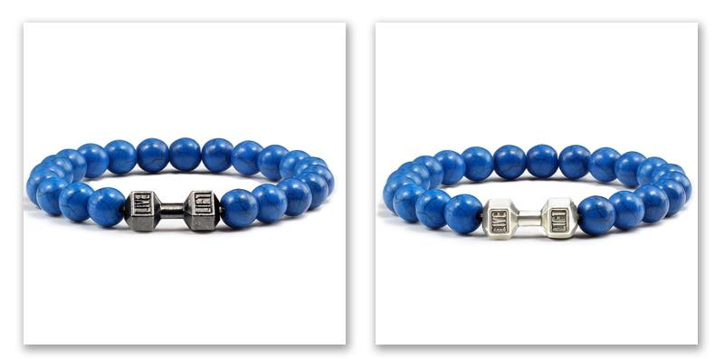 Turquoises Green Blue Beads Dumbbell Bracelets-Bracelet-Rossny