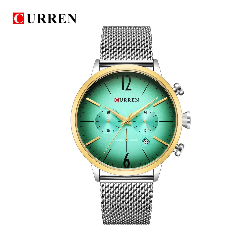 YSYH Hot  Sport Men Watches   Luxury erkek kol saati Quartz Wrist Watch Chronograph Steel Band Clock