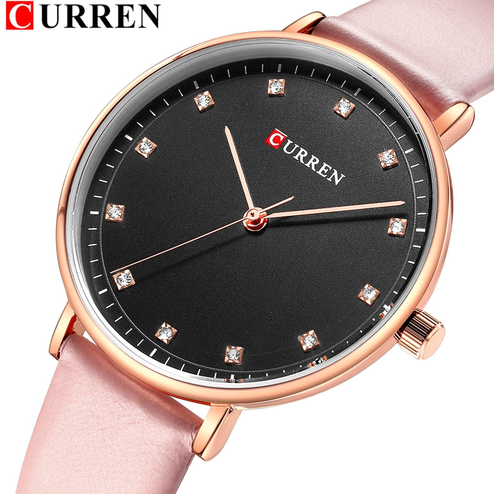 YSYH Womens Watches Charming Rhinestone Analog Quartz Wristwatch with Leather Ladies Gift Watch Female Clock bayan kol saati