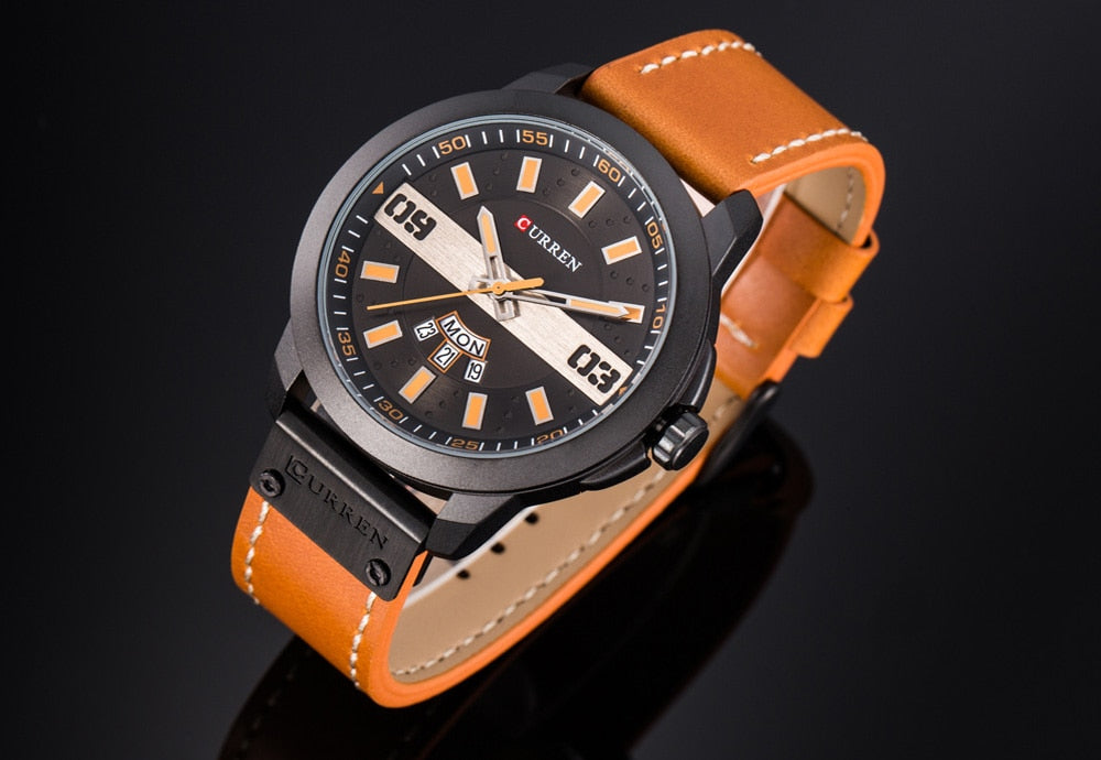 YSYH Men Watches Display Date Week Quartz Wristwatch  Male Clock