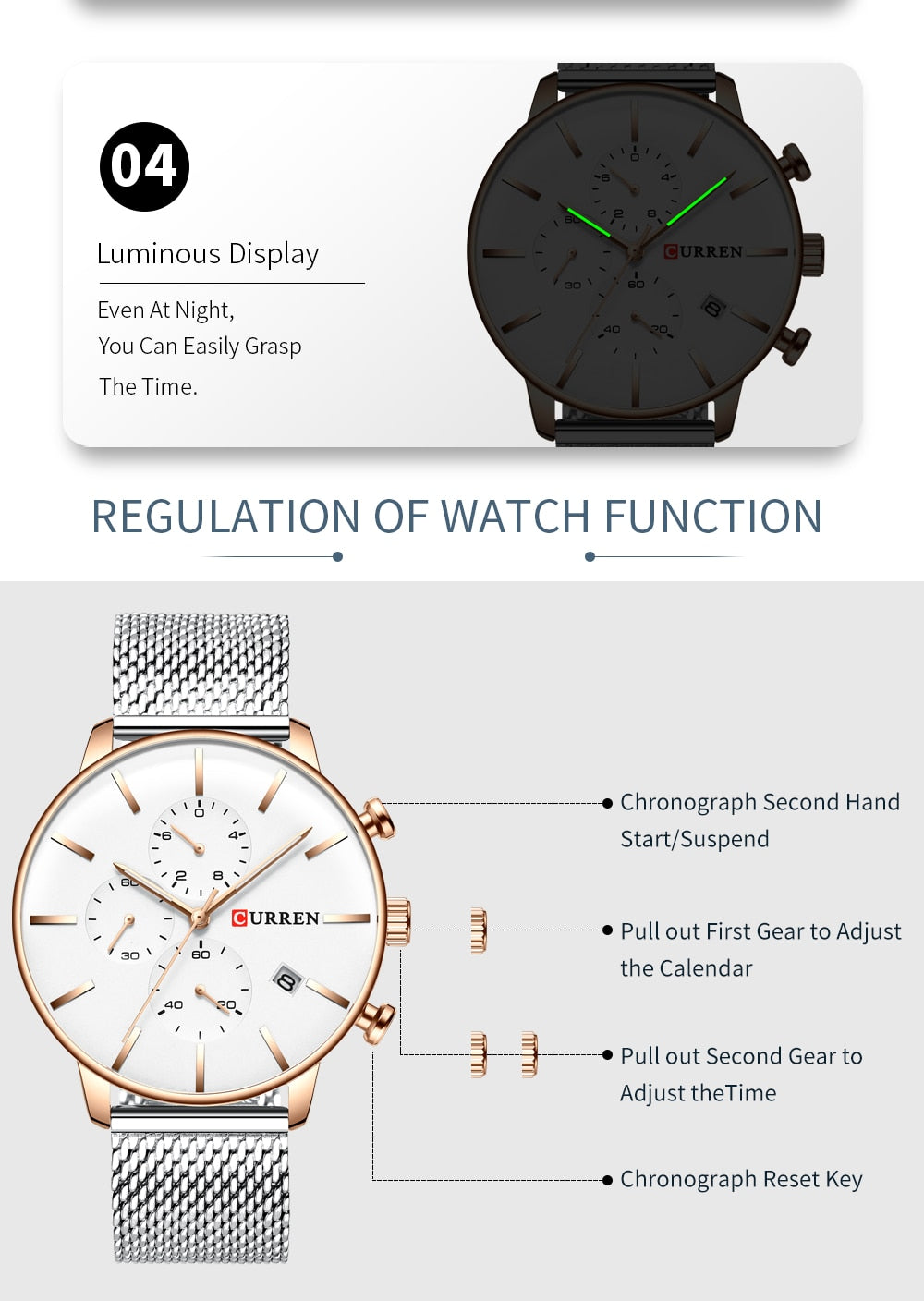 Mens Watches YSYH  Quartz Wristwatch for Men Classic Chronograph Clock Casual Sport  Watch Waterproof  Homem