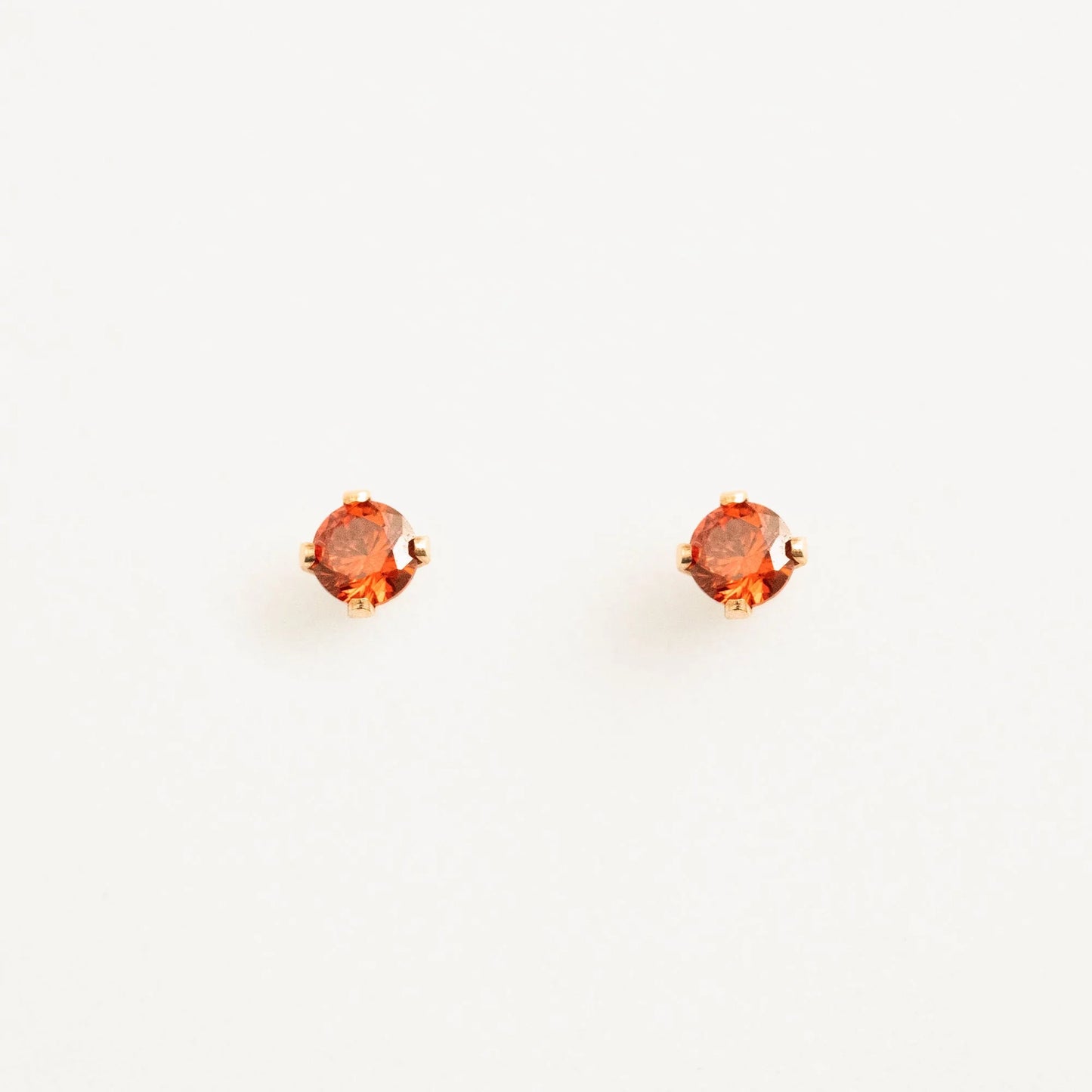 July Birthstone Stud Earrings (Ruby)