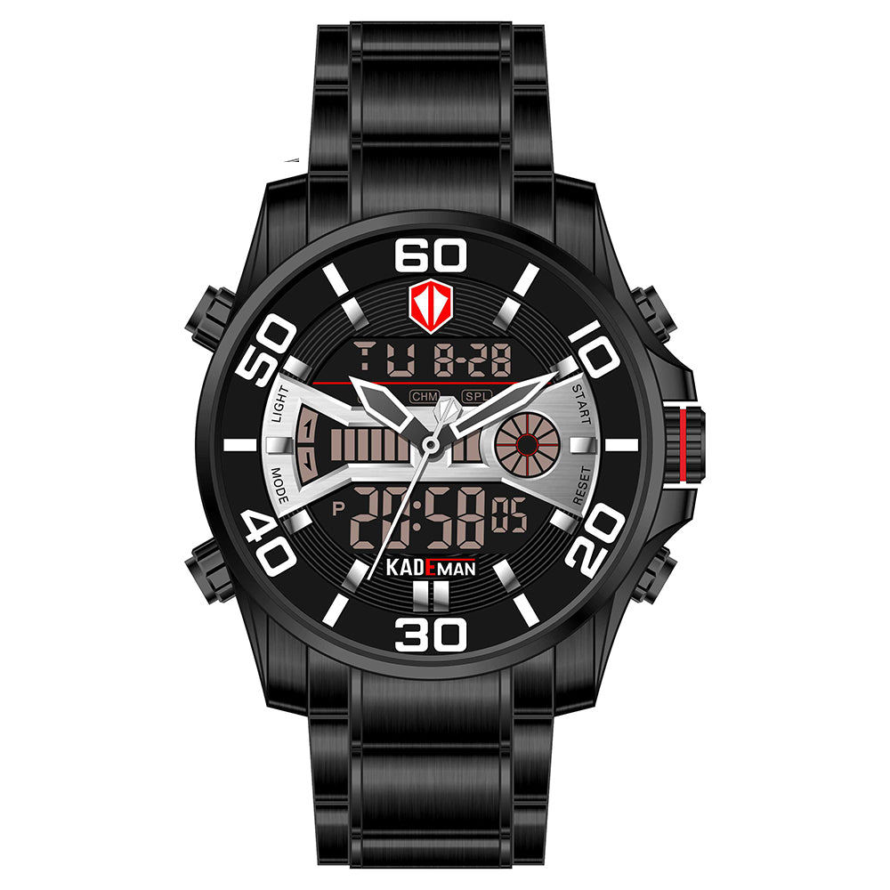 YSYH Men Army Sport Watches Male Military Stainless Quartz Clock Top Brand Mens LED Analog Digital Watch Relogio Masculino