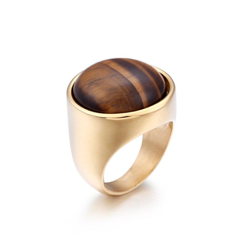 Rossny Crystal Rings Lady Marble Color Stone Rings Women Size 6-9 Antique Silver & Gold Wedding Rings Party Jewelry-Rings-Rossny