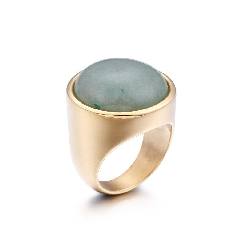 Rossny Crystal Rings Lady Marble Color Stone Rings Women Size 6-9 Antique Silver & Gold Wedding Rings Party Jewelry-Rings-Rossny